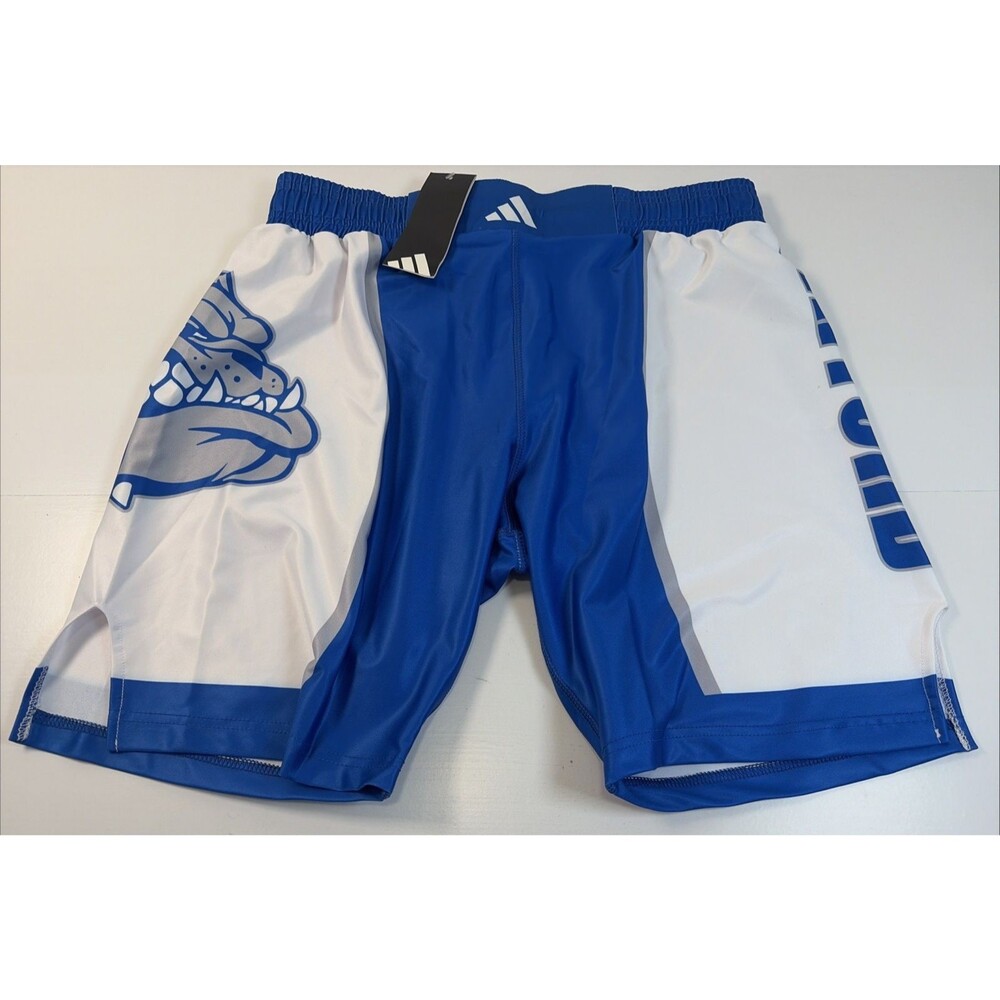 Adidas Bulldogs Blue Gray White Wrestling Shorts Size AL